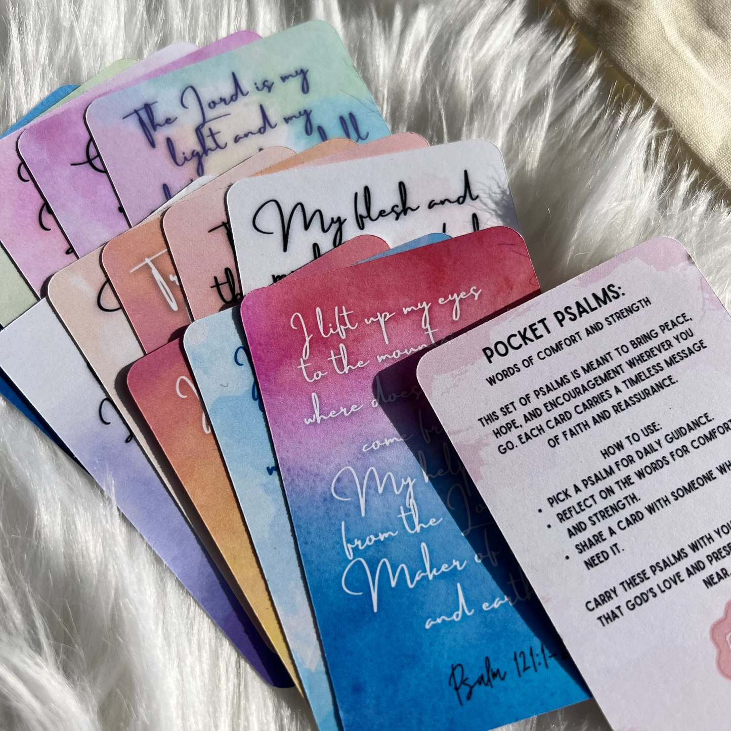 Pocket Psalms - 15 Mini Watercolor Psalms for Encouragement